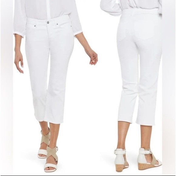 NYDJ Cropped Marilyn Straight Jeans Size 00P. - Picture 2 of 11